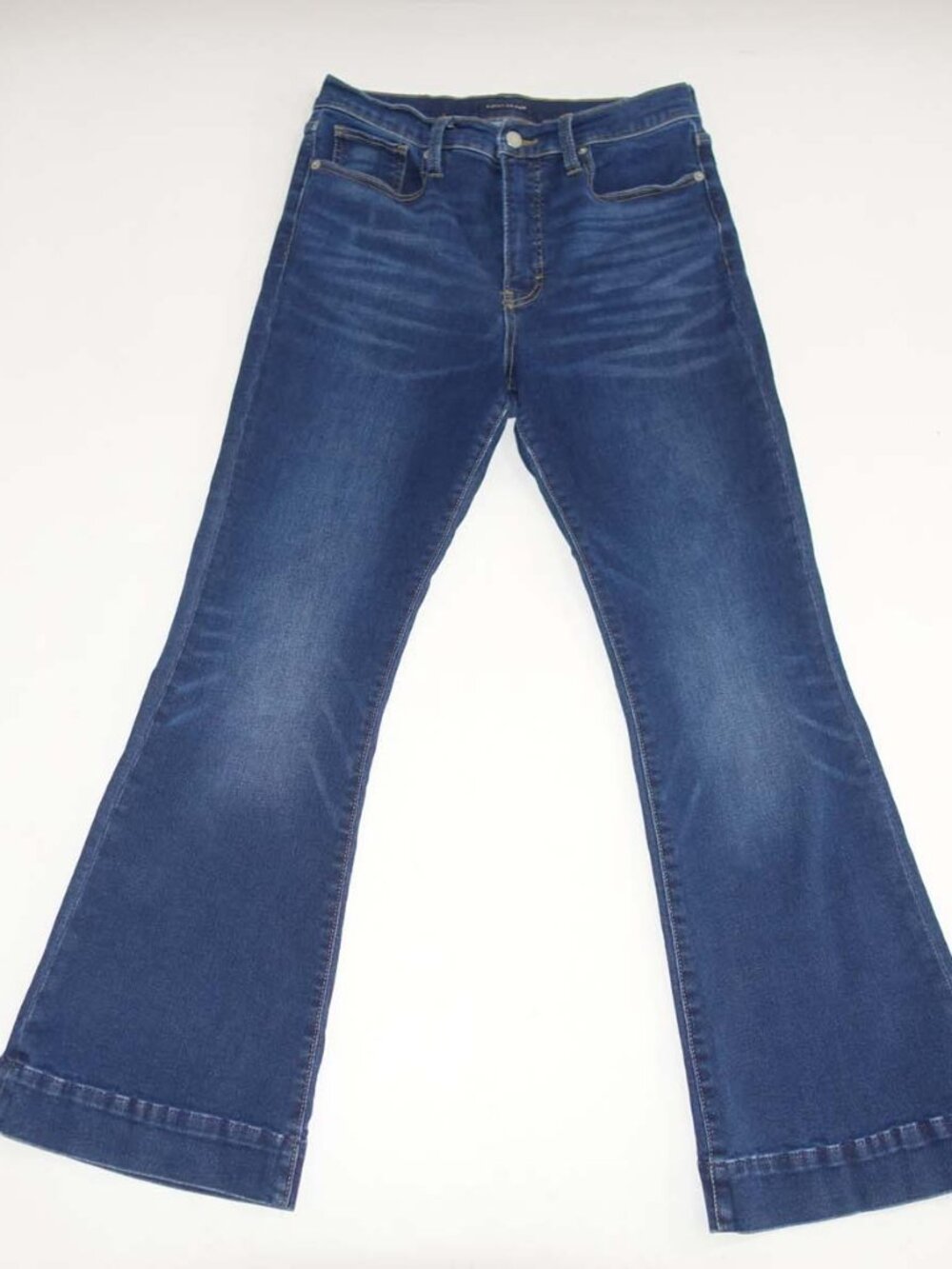 Lucky Brand Women's Stevie High Rise Flare Jeans Size 12 / 31 Ankle Blue Stretch